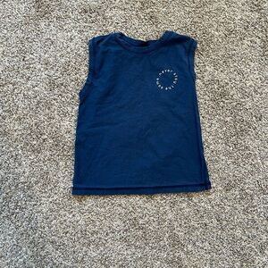 Zara Blue Tank Top with Minimalist Design